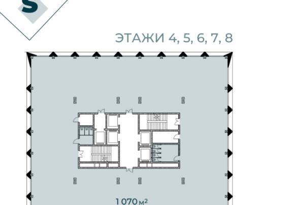 Офис 1 070 м²